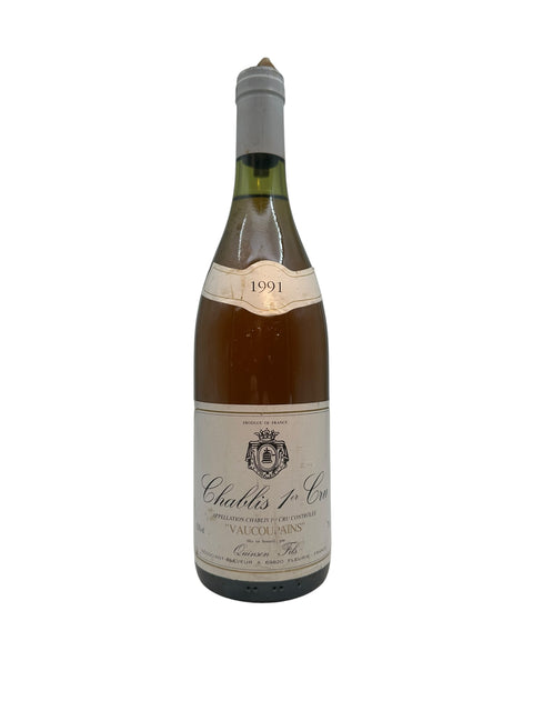 Chablis 1er Cru Vaucoupins from Quinson Fils 1991 – bottle