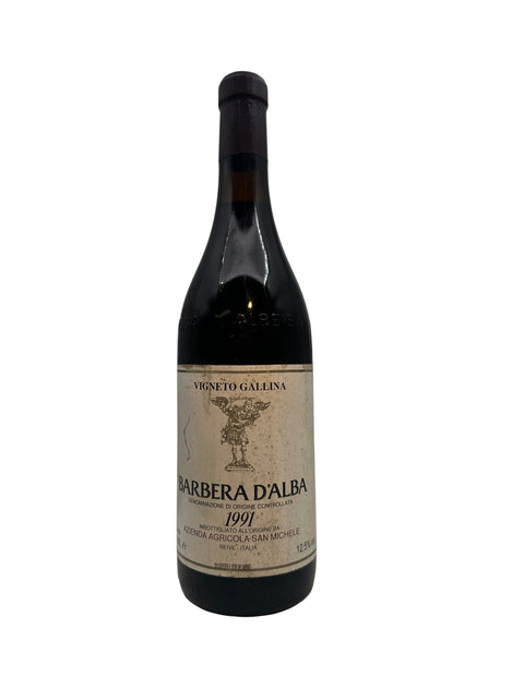 Vigneto Gallina Barbera d'Alba 1991 – bottle
