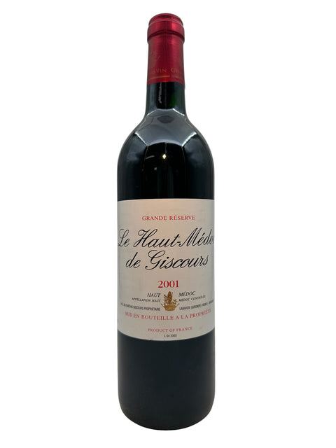 Le Haut-Médoc de Giscours 2001 – bottle