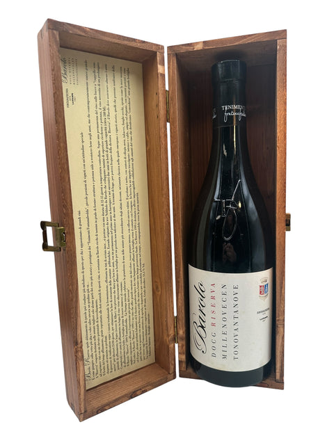 Barolo Tenimenti Fontanafredda 1999 Riserva Millenovecen Tonovantanove – bottle