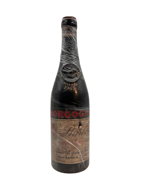 Barolo Giacomo Borgogno 1965 Riserva bad label – bottle