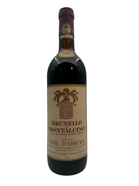 Brunello di Montalcino Col d'Orcia 1971 – bottle